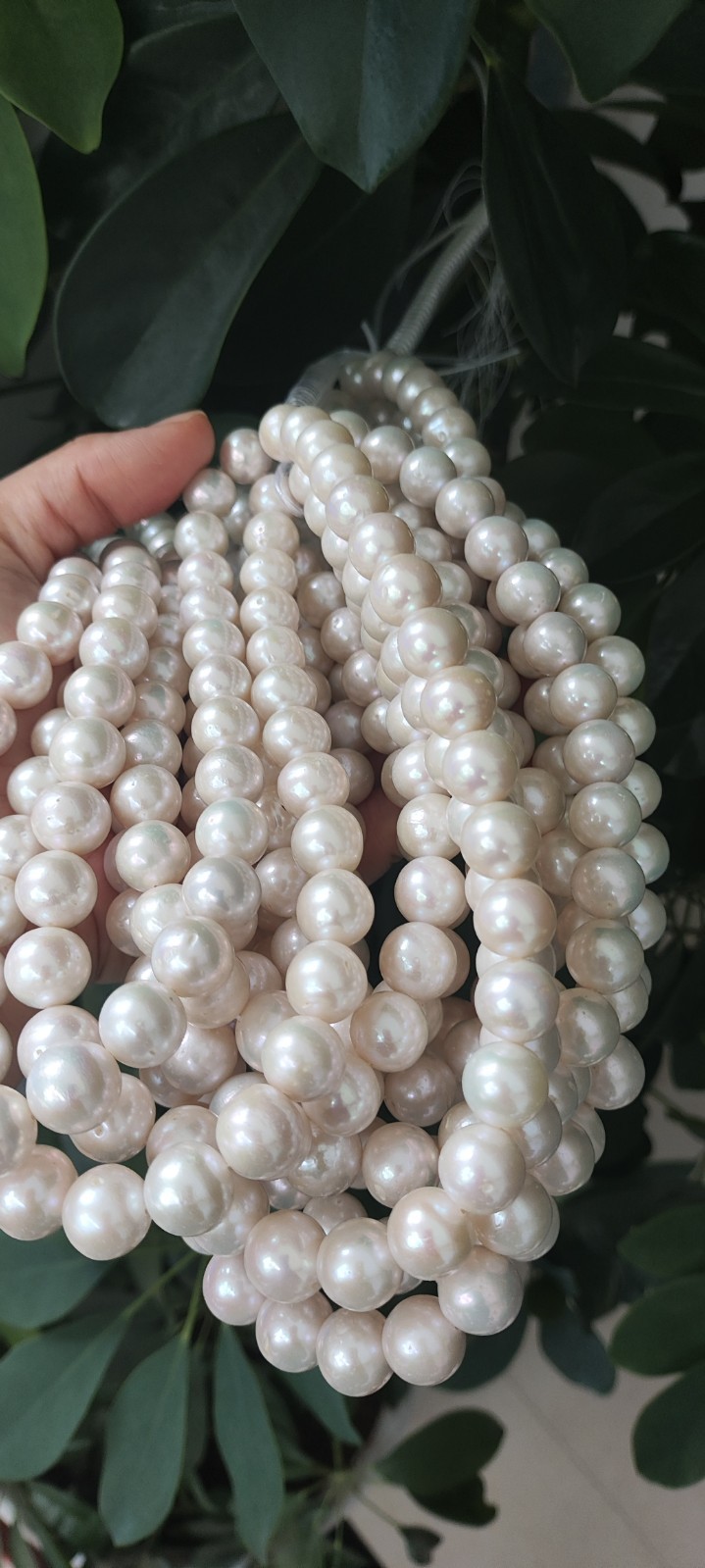 AAAAA 12-13 MM GENUINE NATURAL Australian south sea white pearl necklace 18″14k