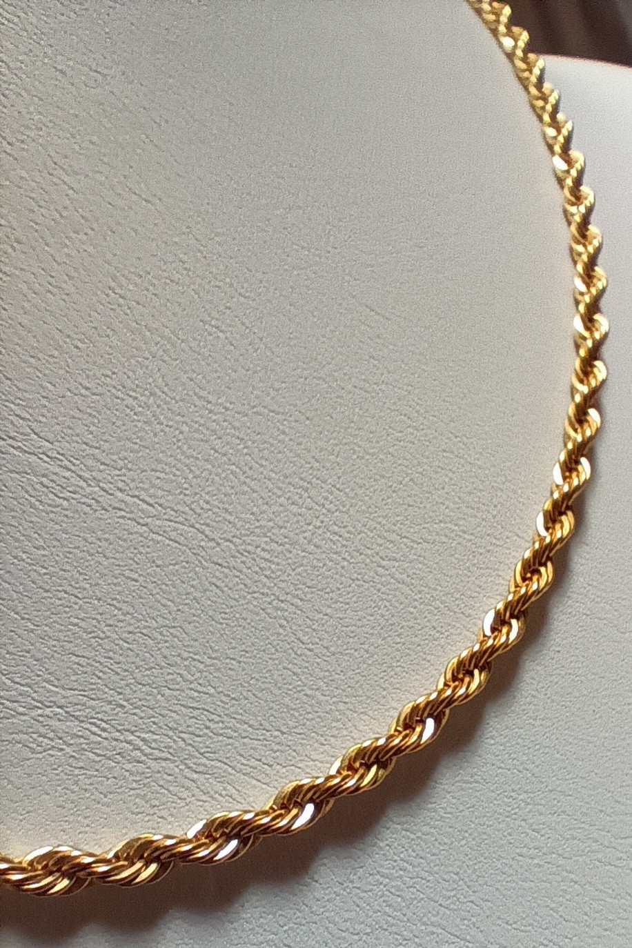 ROPE CHAIN Necklace 14KGP Yellow Gold Plated 16″ gorgeous piece!