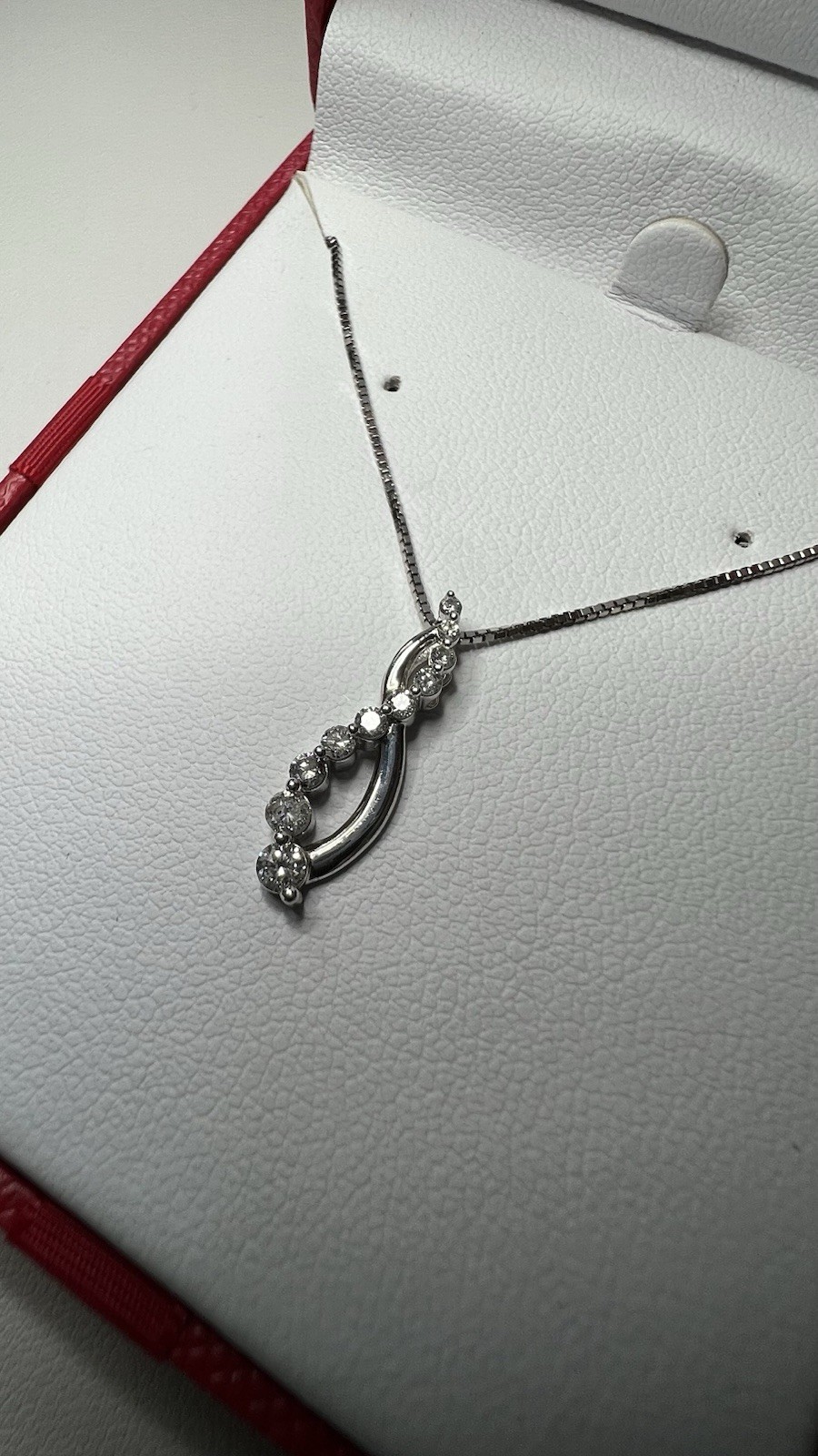 Gold over 925 Sterling Silver Round Lab Grown Diamonds Twist Pendant Box Chain