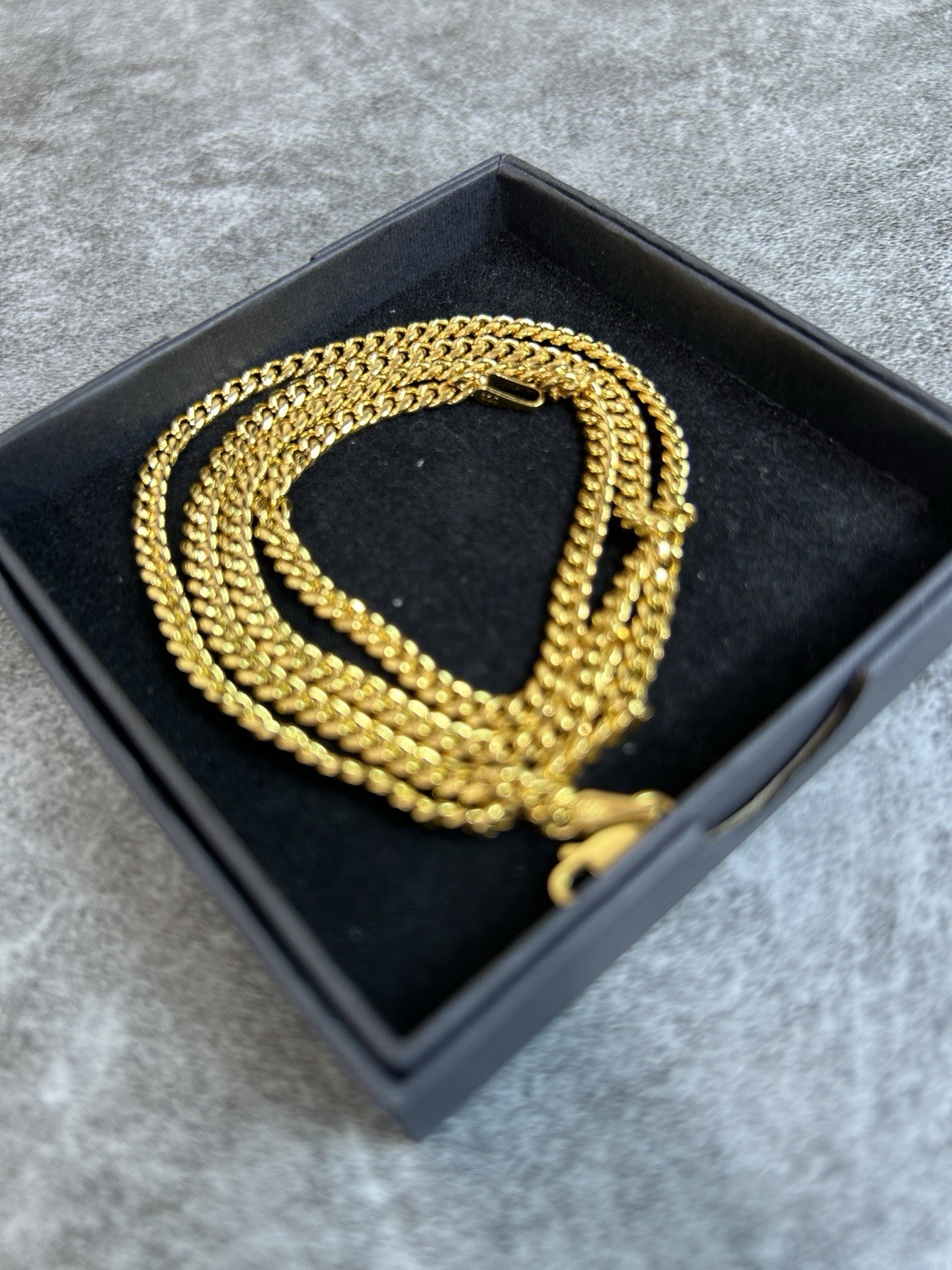 25” 18k Gold Plated Cuban Link 3.6mm Chain Necklace Italy Style Statement Piece