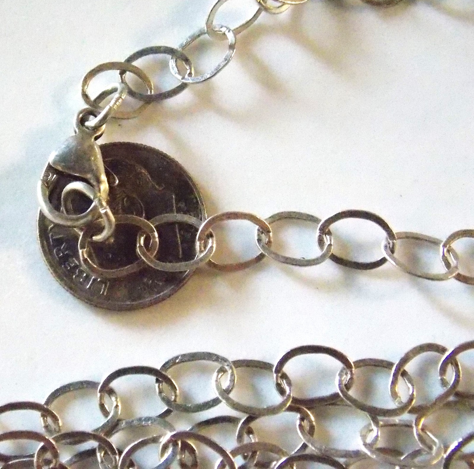 Sterling Silver 100″ (8’4″) Oval Link Chain Necklace Lobster Clasp Signed PC