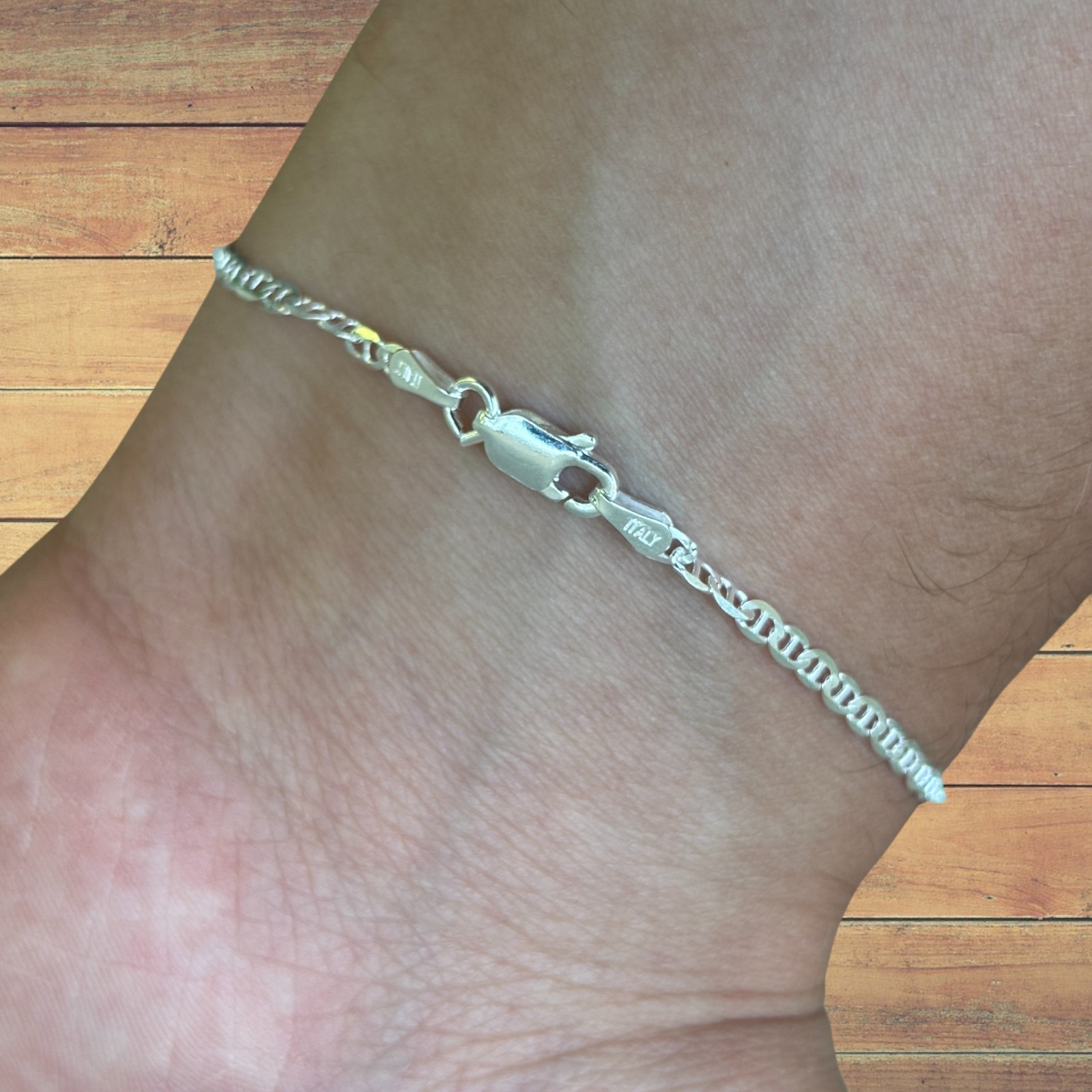 2.5mm Mariner Bracelet – Real Solid 925 Sterling Silver Or 14k Gold Vermeil