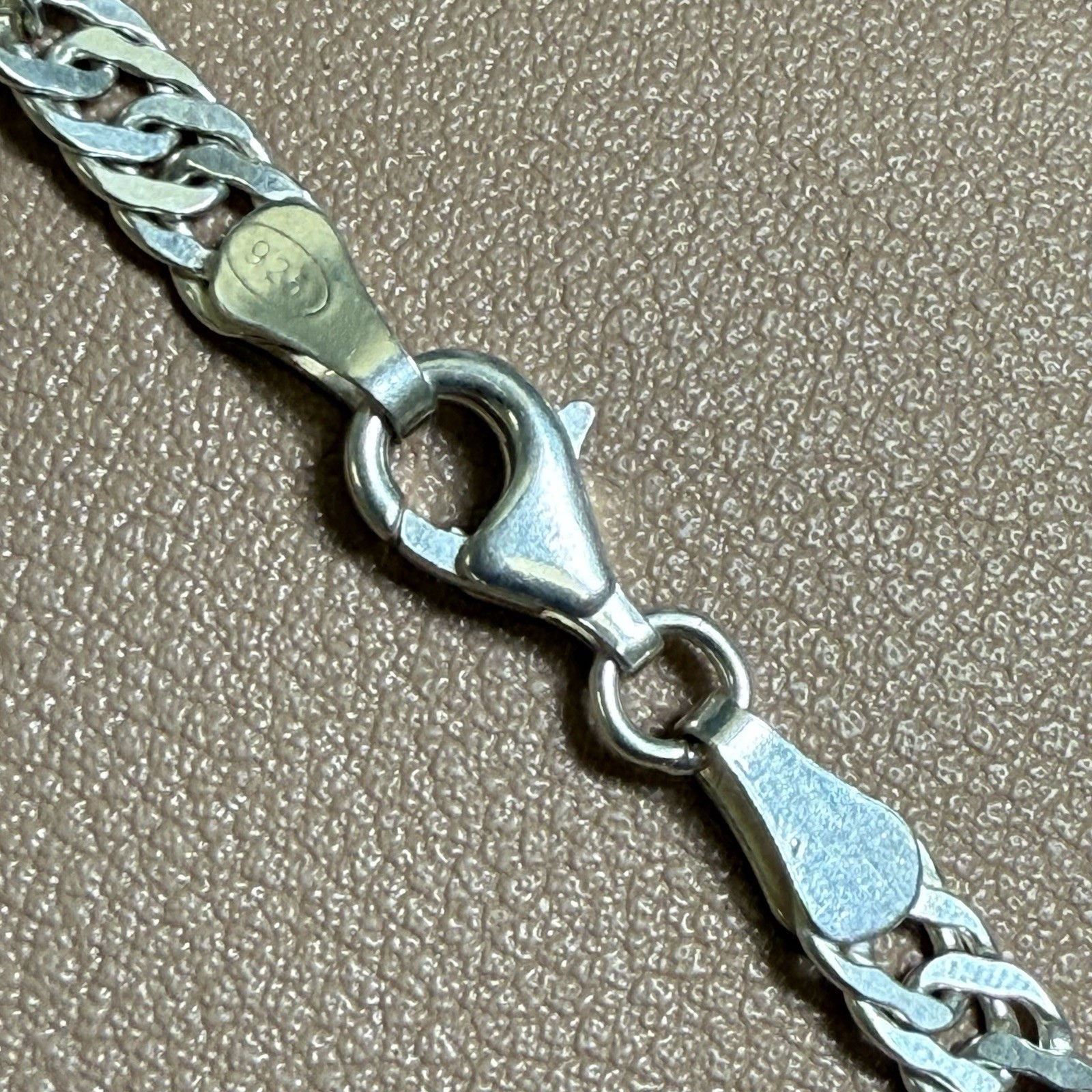 Italian 925 Sterling Silver Singapore Link Chain Necklace 23.5” 4mm