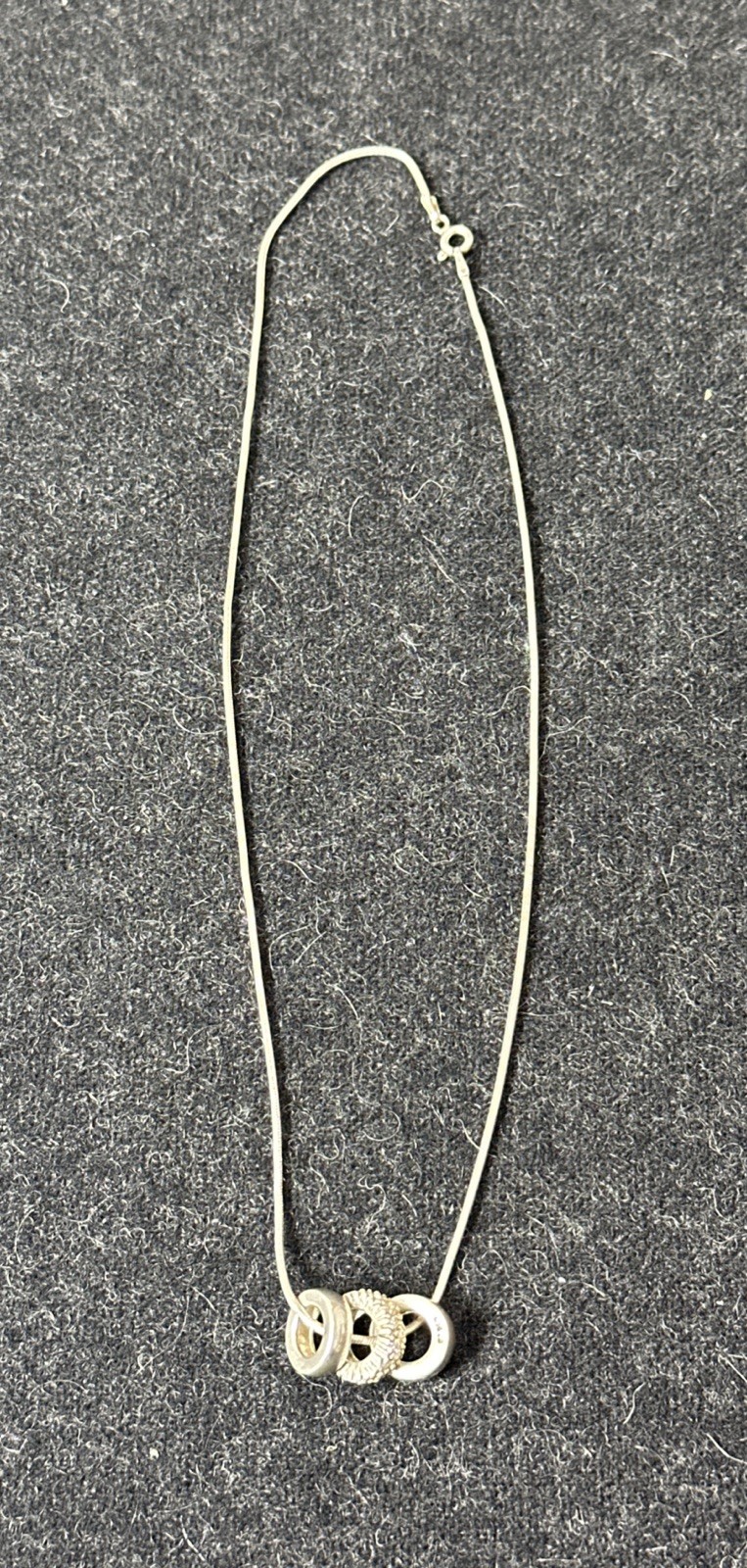 **STERLING SILVER** Women’s 30th Birthday ‘Triple Ring’ Necklace