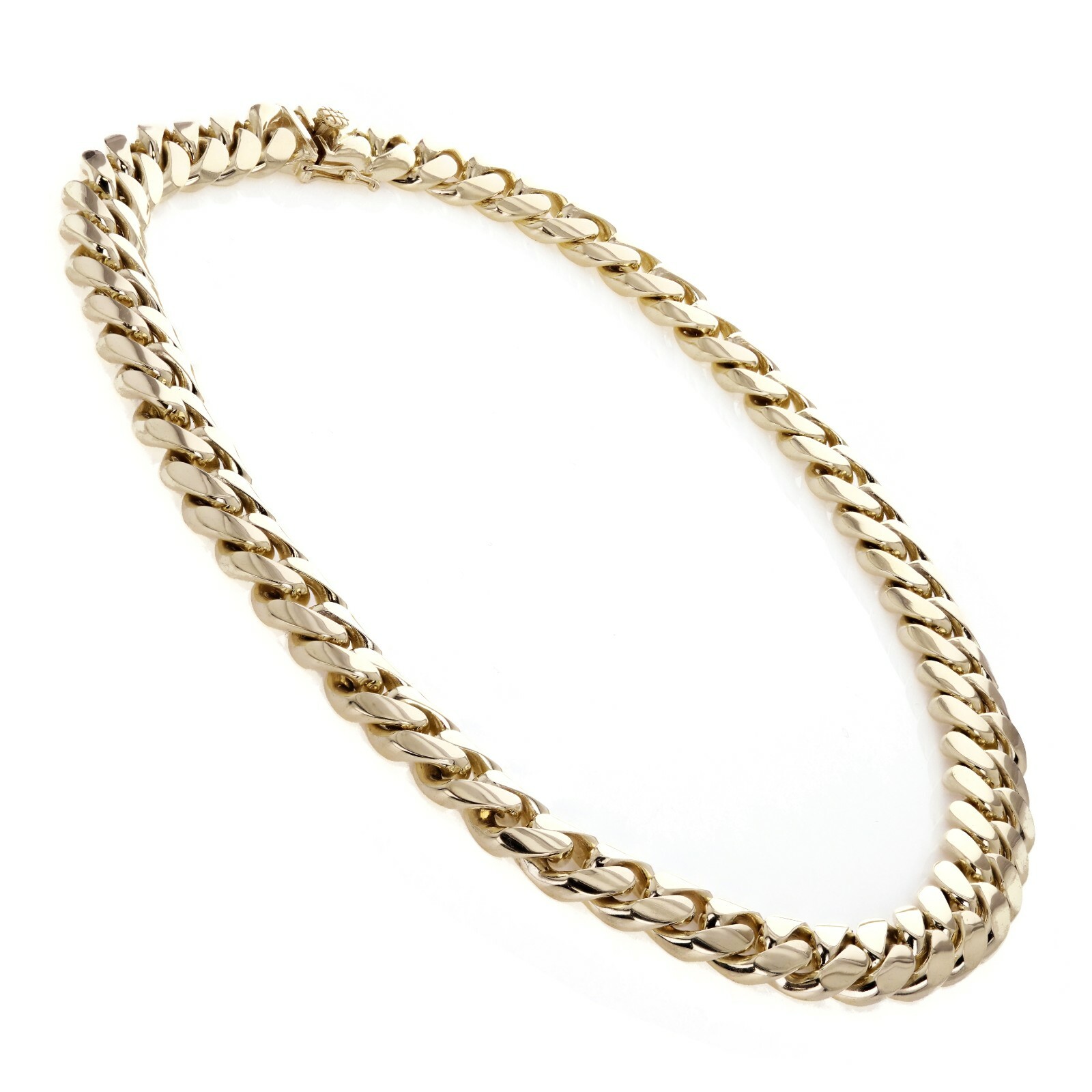 10k Yellow Gold Heavy Solid Miami Cuban Link Chain Necklace 20″ 15mm 260 grams