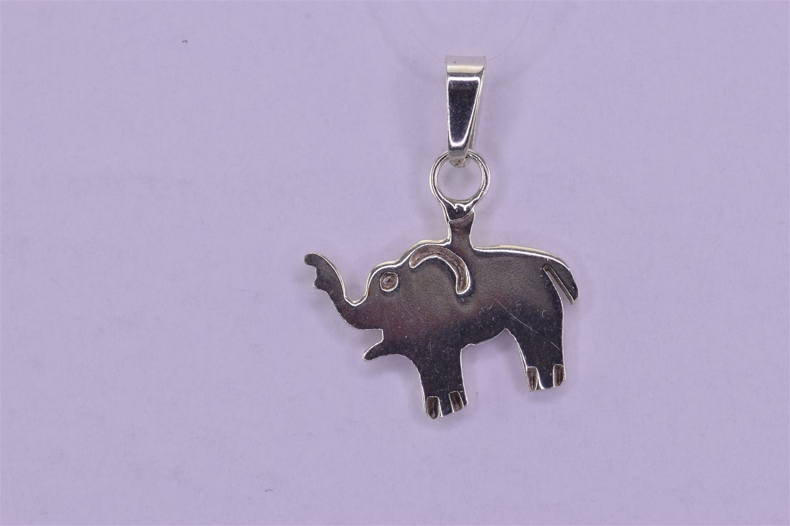 Taxco Sterling Silver 16mm x 16mm Solid Elephant Silhouette 925 Mex Pendant
