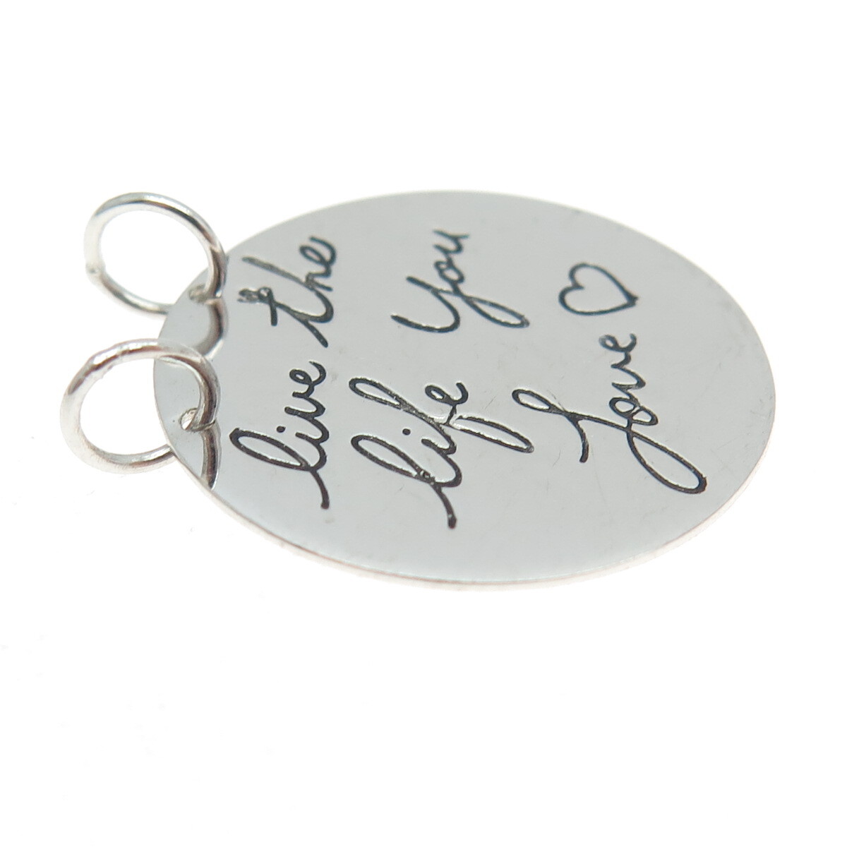 HAN 925 Sterling Silver “Live the Life You Love” Pendant