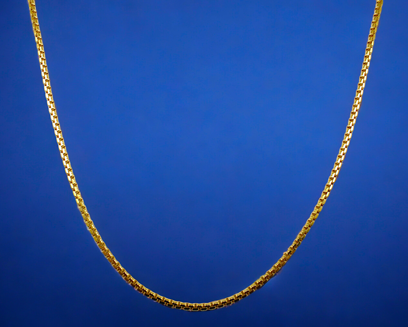 14K Yellow Gold 1.5mm-5mm Venetian Round Box Chain Necklace Real Gold 16″-30″