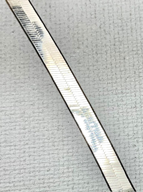 Sterling Silver 8″ 5mm Italian Herringbone Chain Bracelet