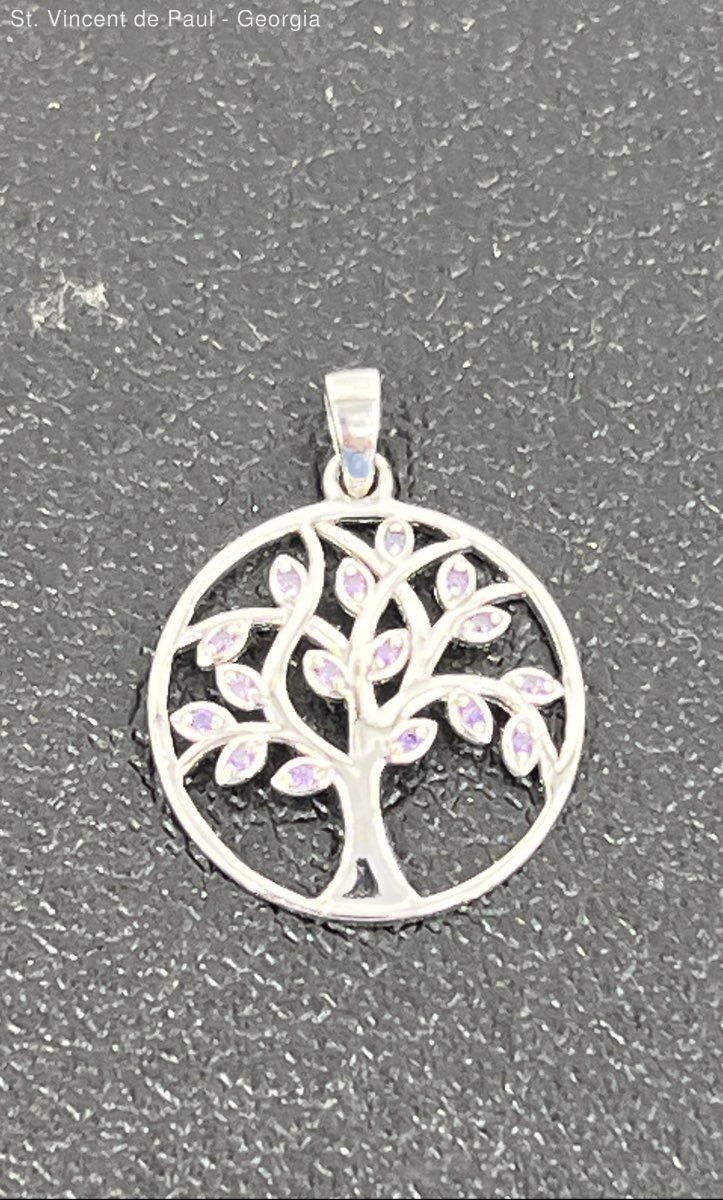 925 Sterling Silver 1.71 g Unbranded Pendant w/ Amethyst