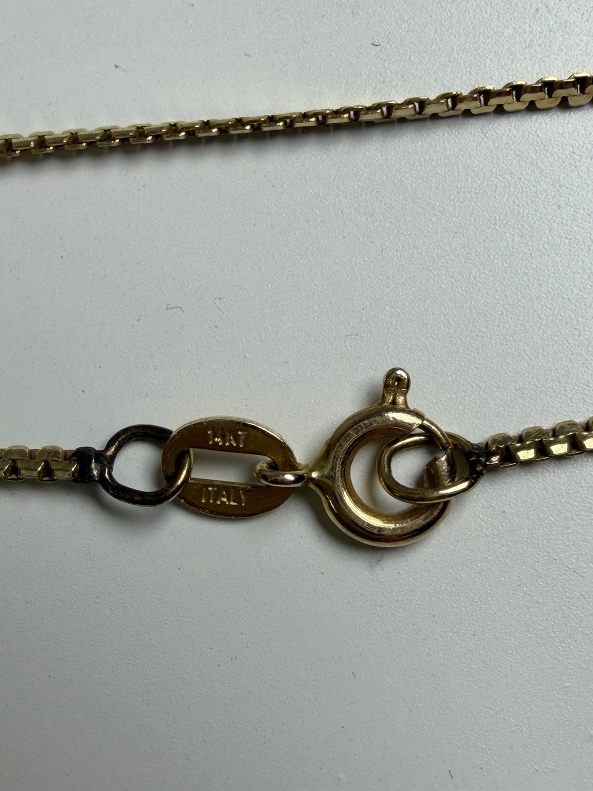 VTG JCM 10K Yellow Gold Natural Diamond Open Heart Pendant 19″ 14k Necklace