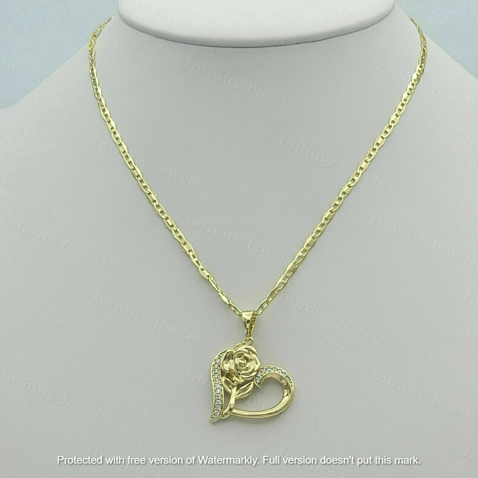 0.25Ct Round Cut VVS1/D Diamond Heart Pendant Free Chain 14k Yellow Gold Finish