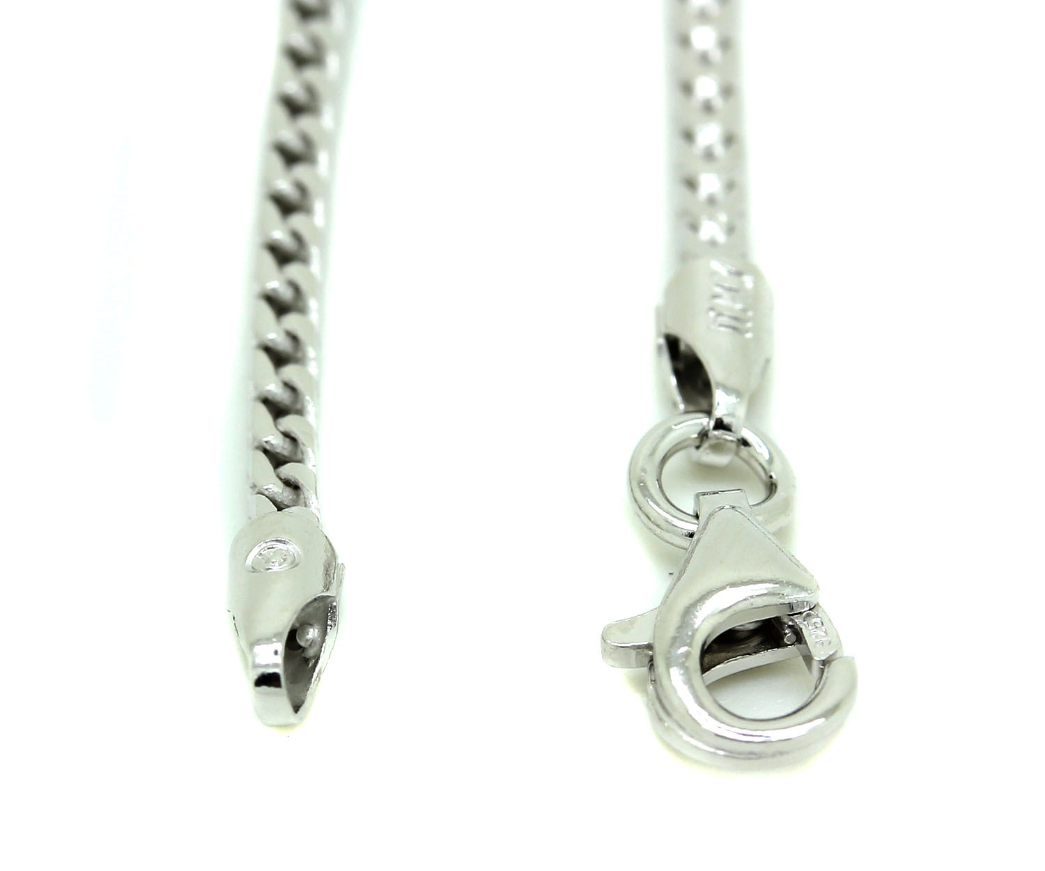 .925 Sterling Silver Franco Chain Italy Necklace Mens Link 16-30In 2mm 2.5mm