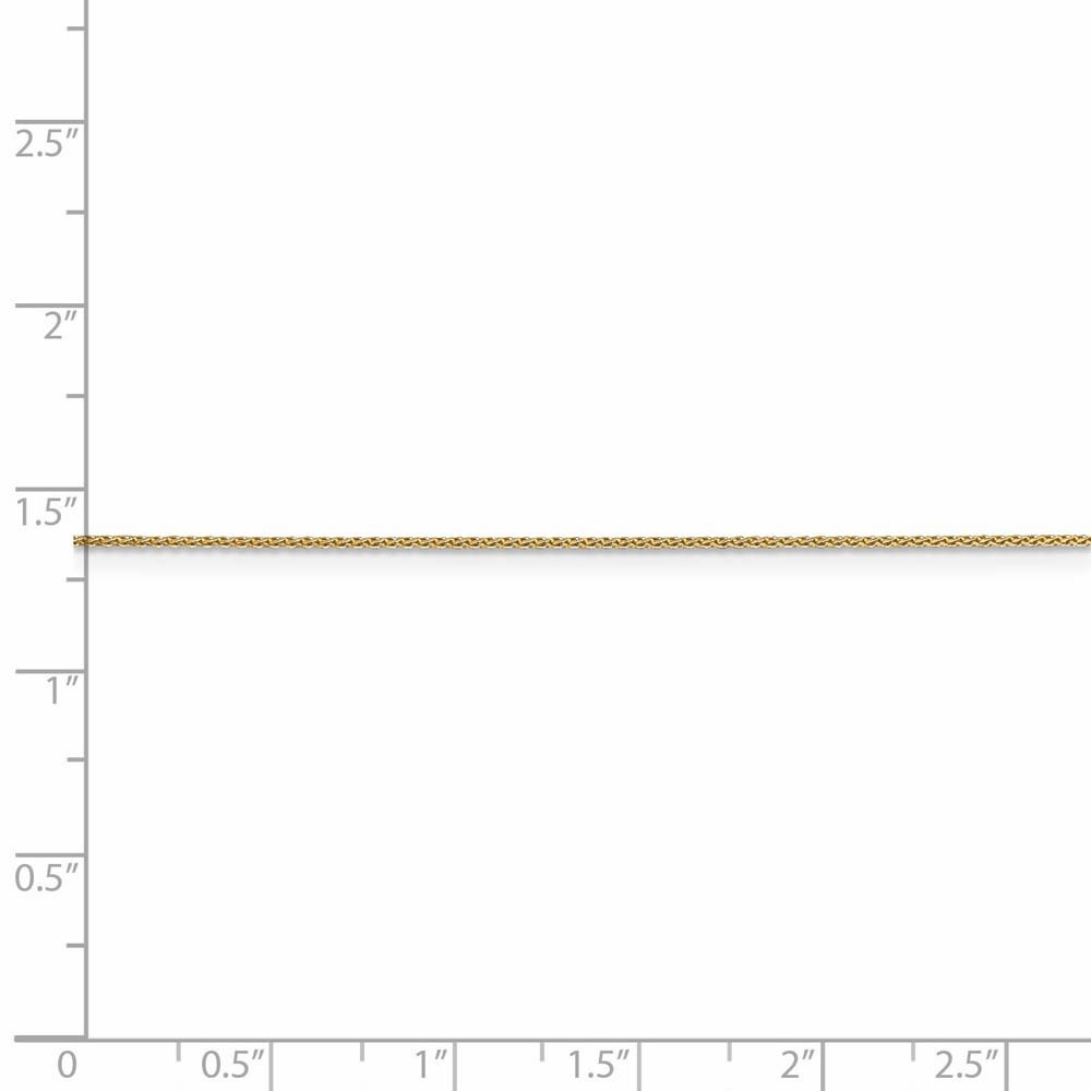 0.65mm 14k Yellow Gold Diamond Cut Spiga Chain Necklace