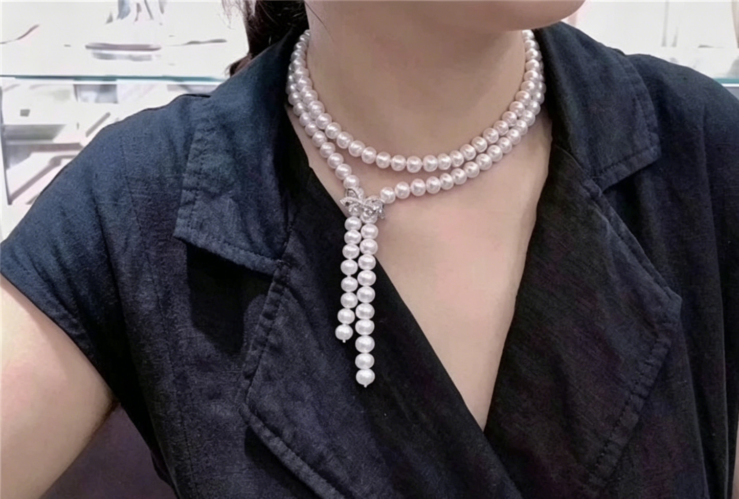 3-in-1 Convertible South Sea Pearl Necklace, Multi Wear as Chain Pendant or Lad