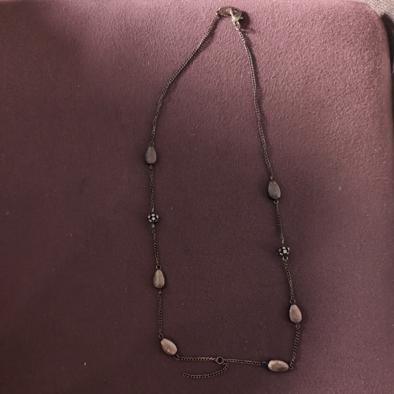 Honora Cultured 2 tone pearl blueish/silver and gray tone necklace 19″ 925silver
