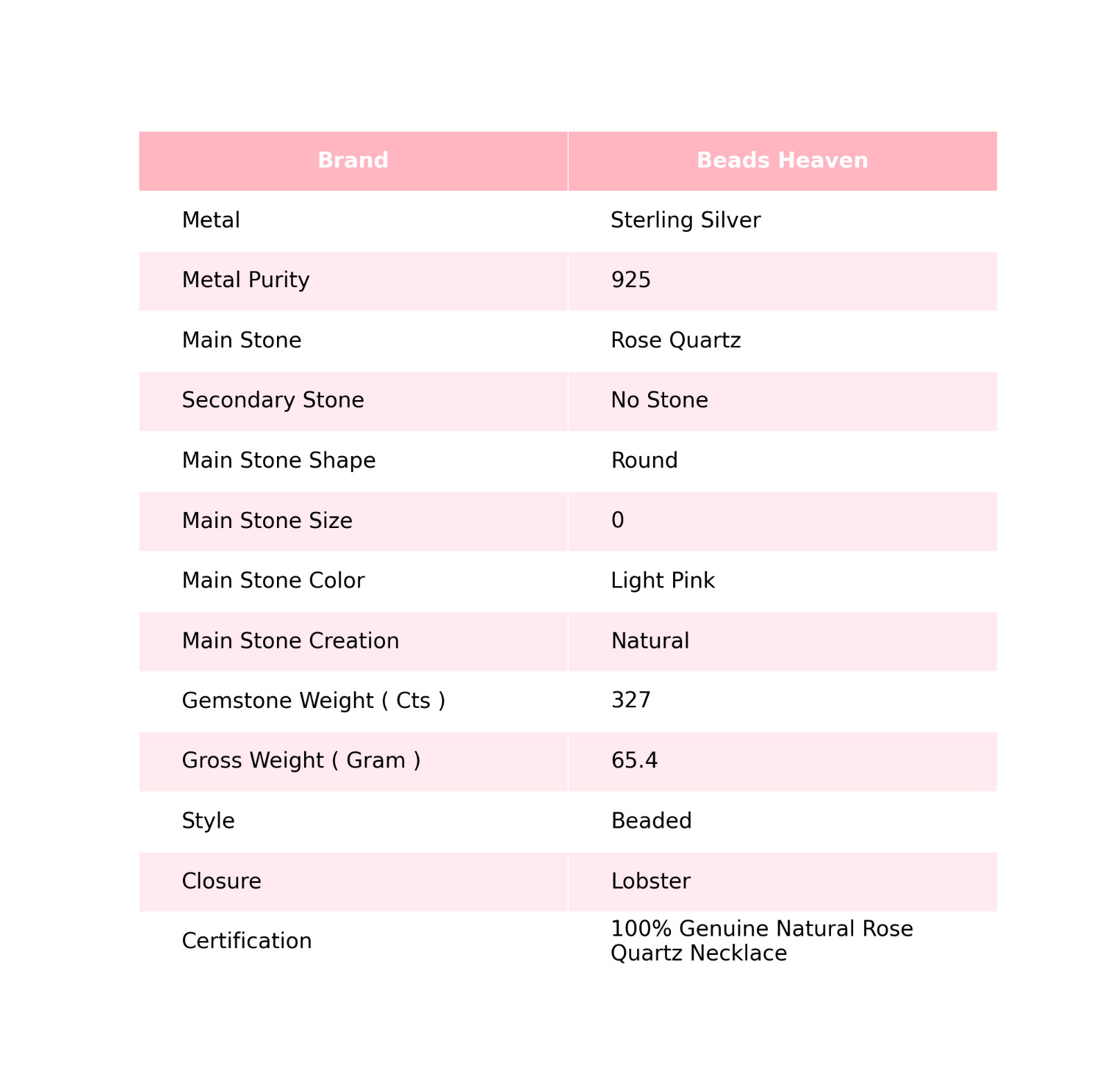 Womens day Sale 925 Sterling Silver Rose Quartz Gemstone Beaded Necklace Jewelry