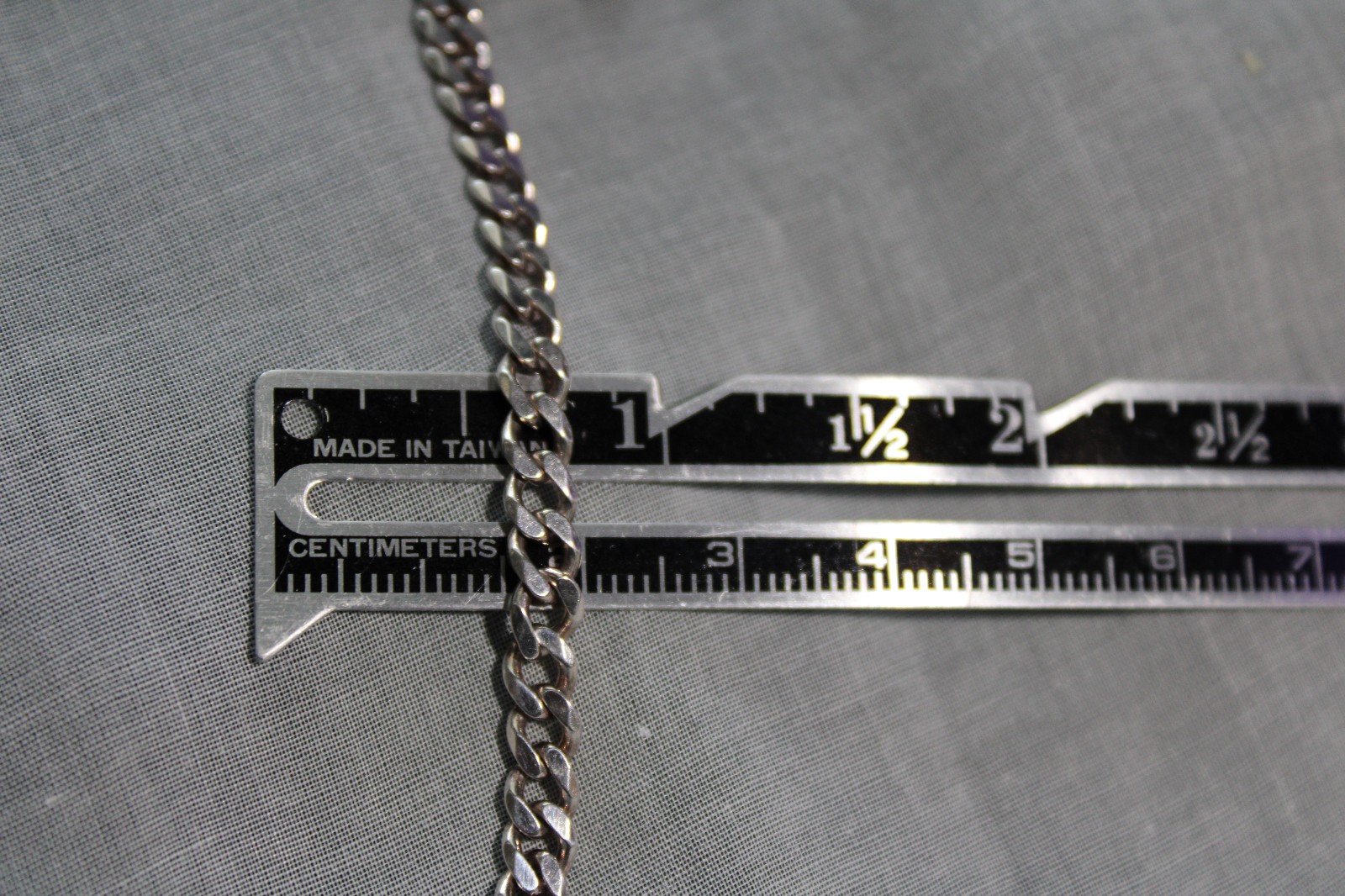 VTG SILVER CURB LINK 5mm Chain Necklace ITALY 20″ Long *~~Very GOOD Quality !