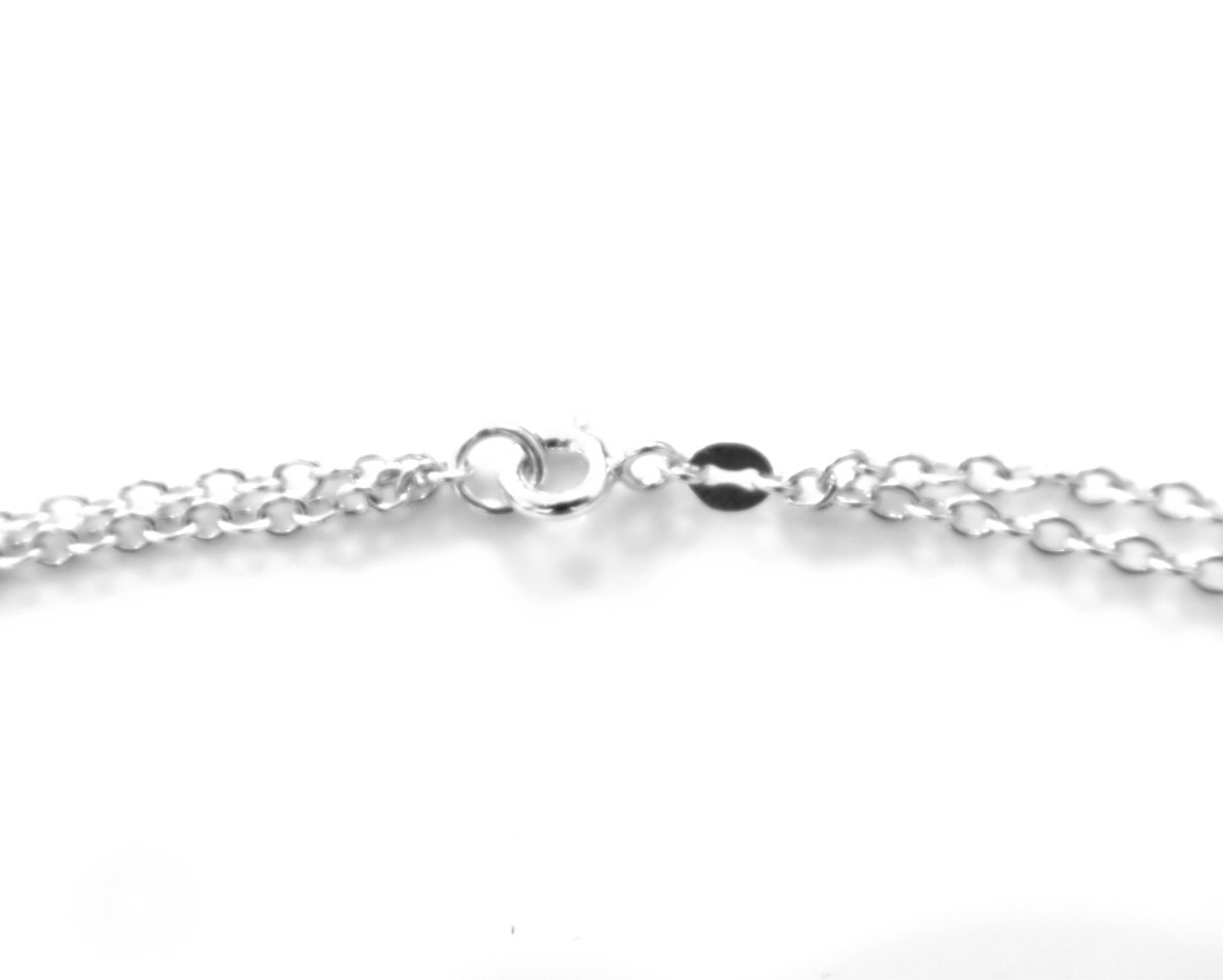 15mm Sterling Silver Karma Necklace Eternity Infinity Circle Ring Double Chain