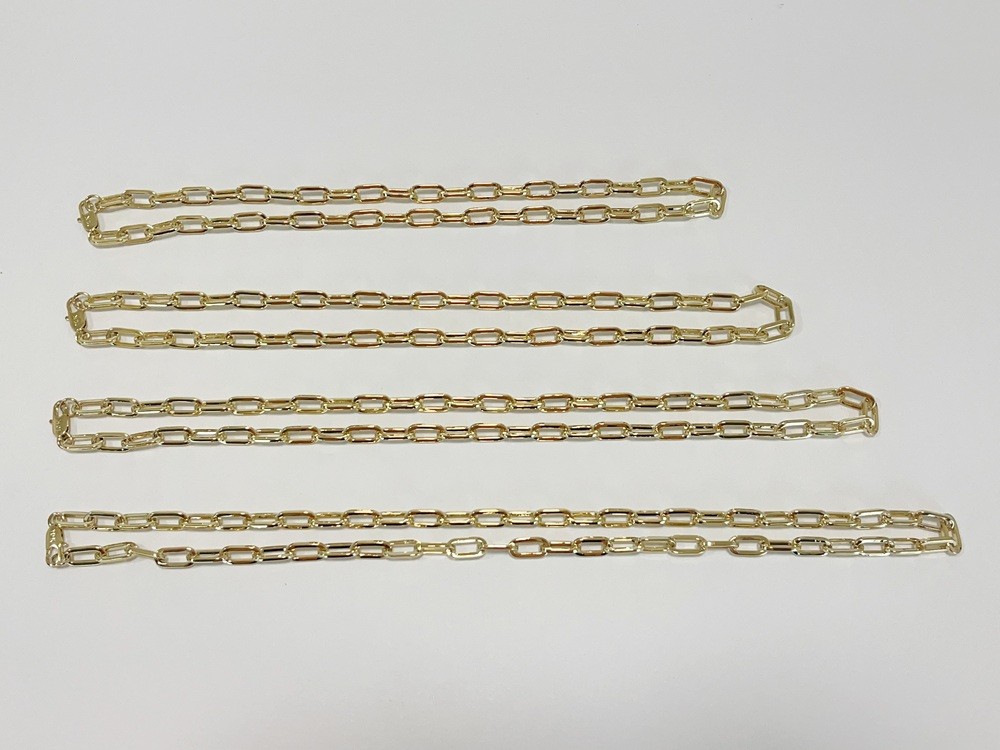Real Genuine 10K Solid Yellow Gold Paperclip Chain Necklace 26″ 8mm Link