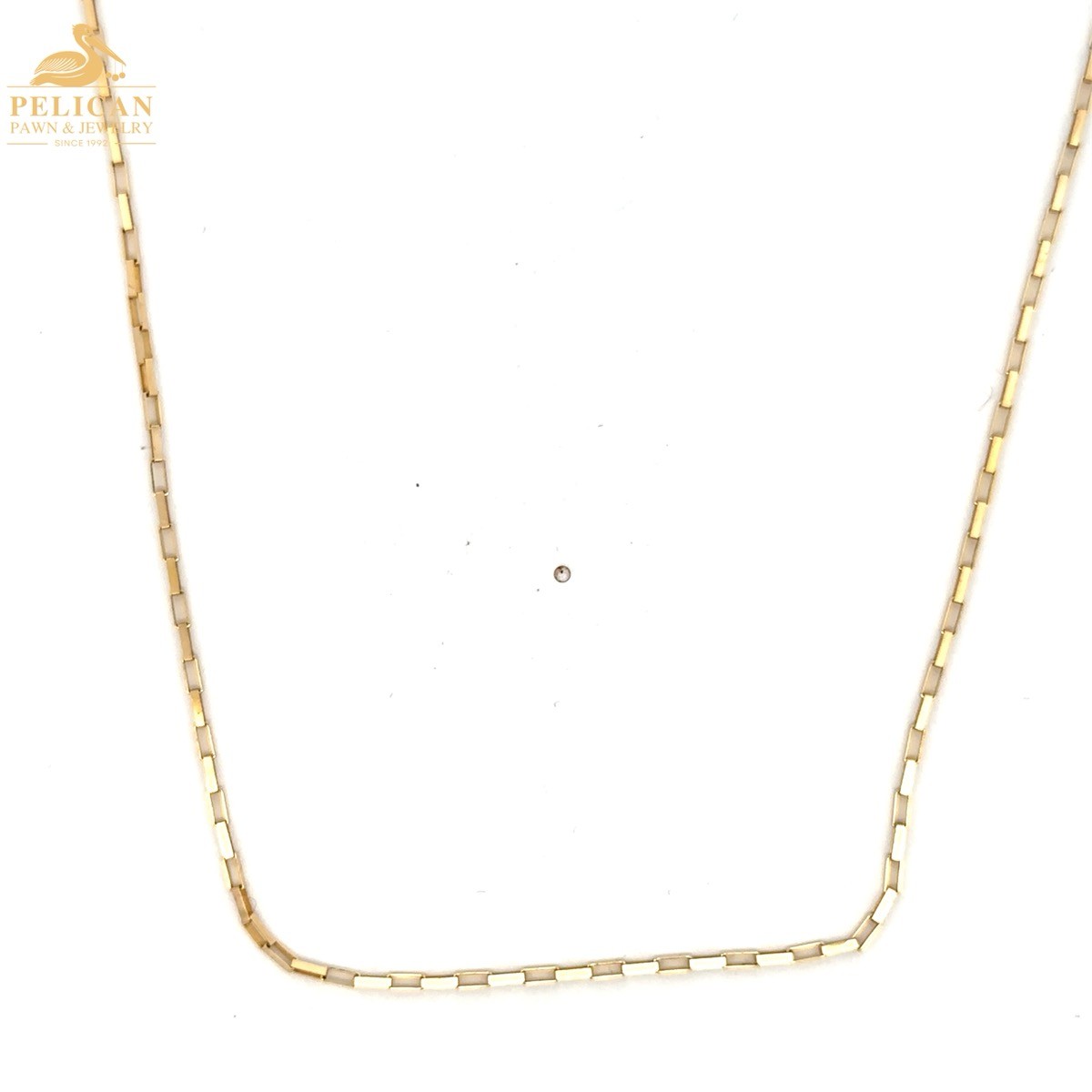18″ 14K Gold Minimalist Square Link Chain (PSH041577)