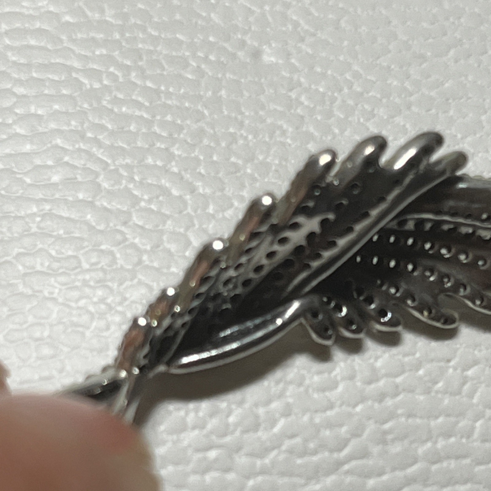 Genuine Pandora Silver Majestic Feathers Pendant Necklace 70cm