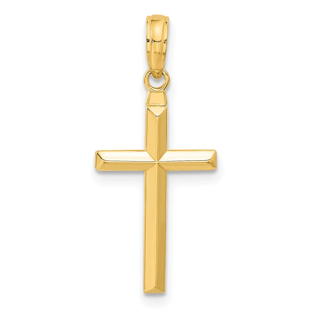 10K / 14K Yellow Gold Reversible Latin Cross Pendant