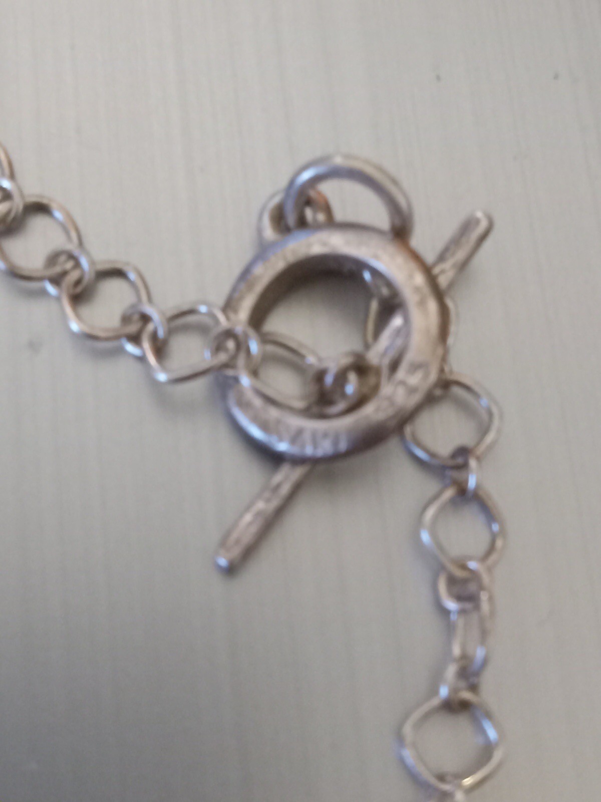 925-Ster. Necklace SAKI 20″ Unknown stones cond c pics