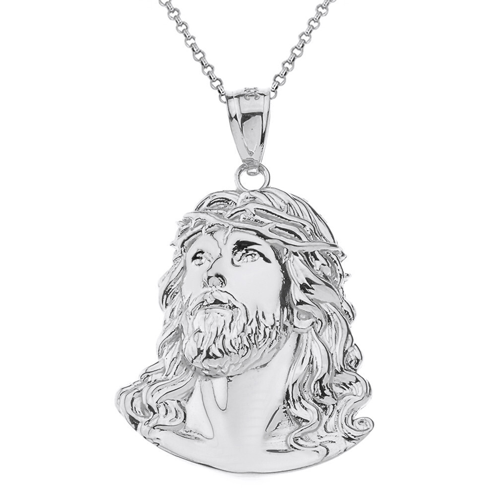 Jesus Christ Head Pendant Necklace S/M/L(Available in Yellow/Rose/White Gold)