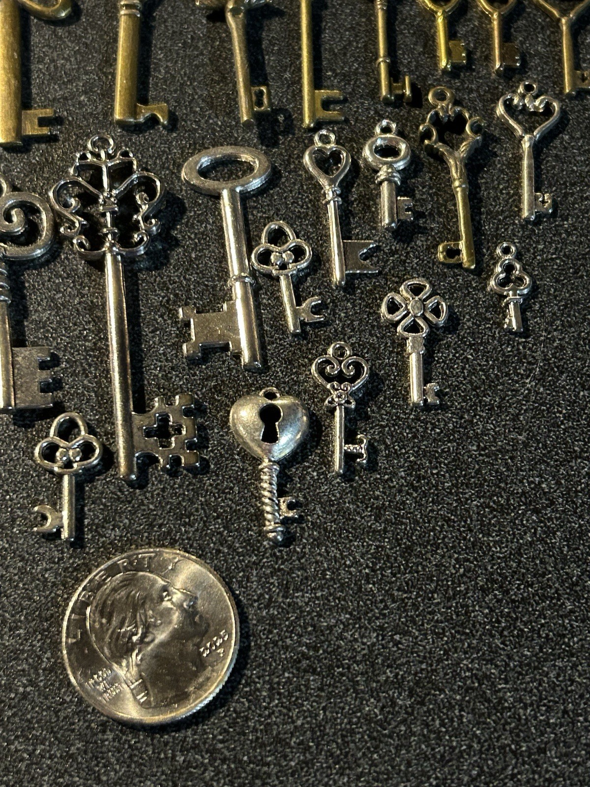 Skeleton Key Lot Whimsical Charm Bundle