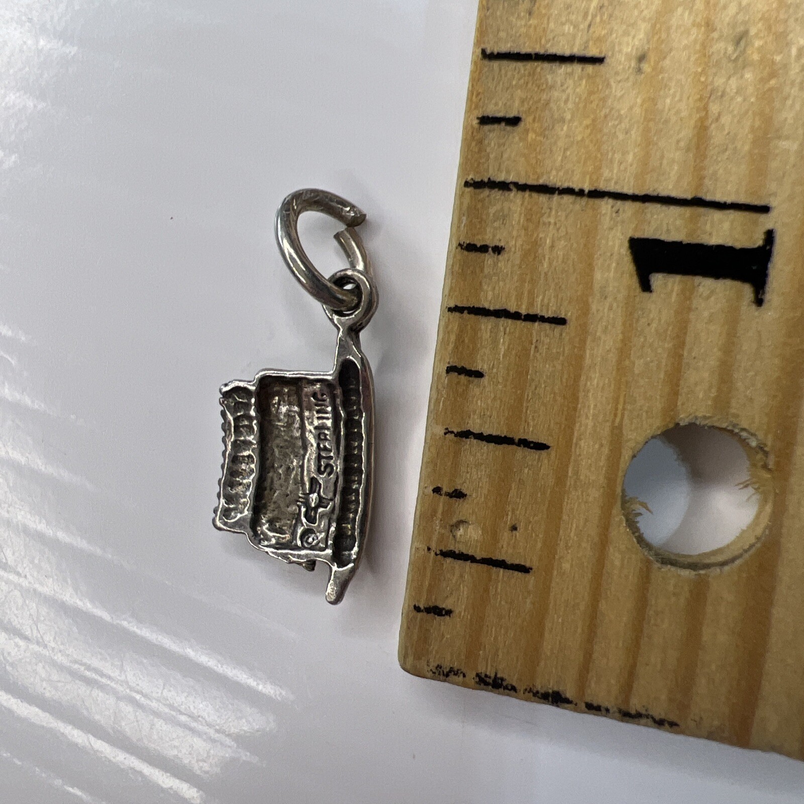 SUNWEST 925 Sterling Silver Retro Charm Pendant HAPPY BIRTHDAY Cake Gift Candles