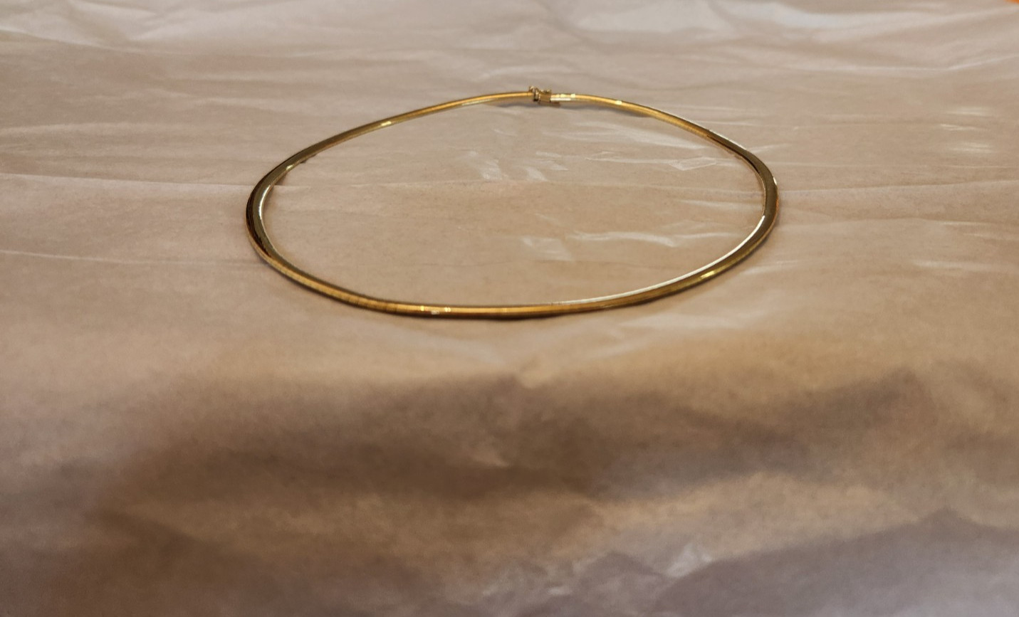 Jared 14K Yellow Gold 4mm Omega Necklace Chain 16″ Italy 16.9g