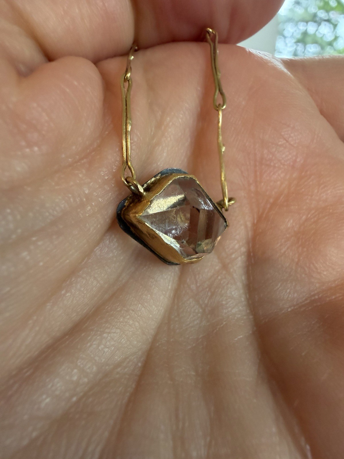 Judy Geib Echo Necklace with Herkimer Diamond