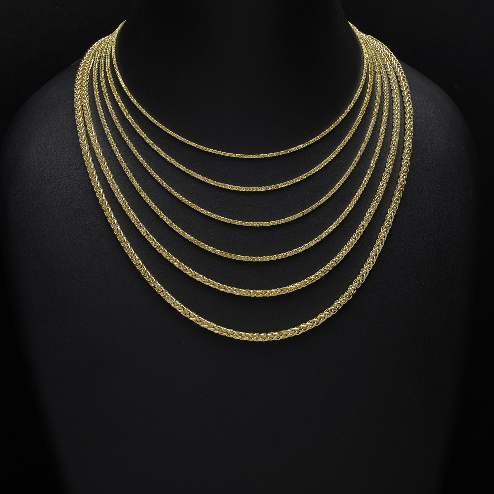 14K Gold Spiga (Wheat) Chain Necklace