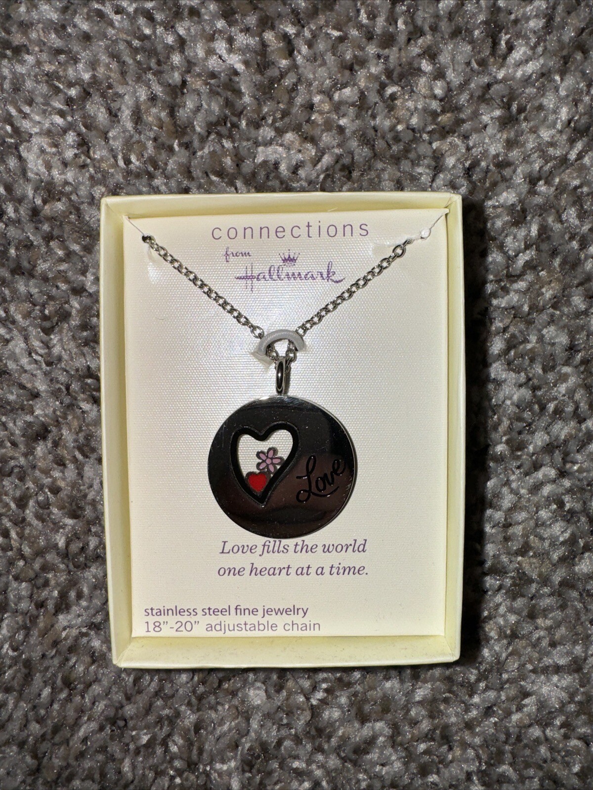 Connections From Hallmark Necklace: Love Fills The World One Heart At A Time