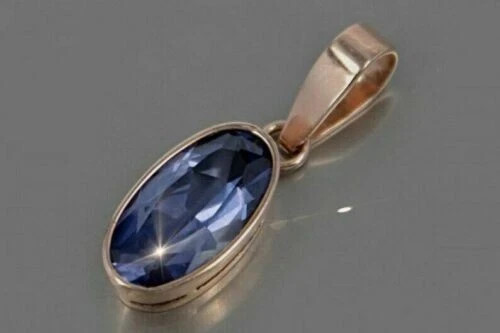 Unique 3.00Ct Blue Tanzanite 14K Rose Gold Finish Solitaire Pendant With Chain