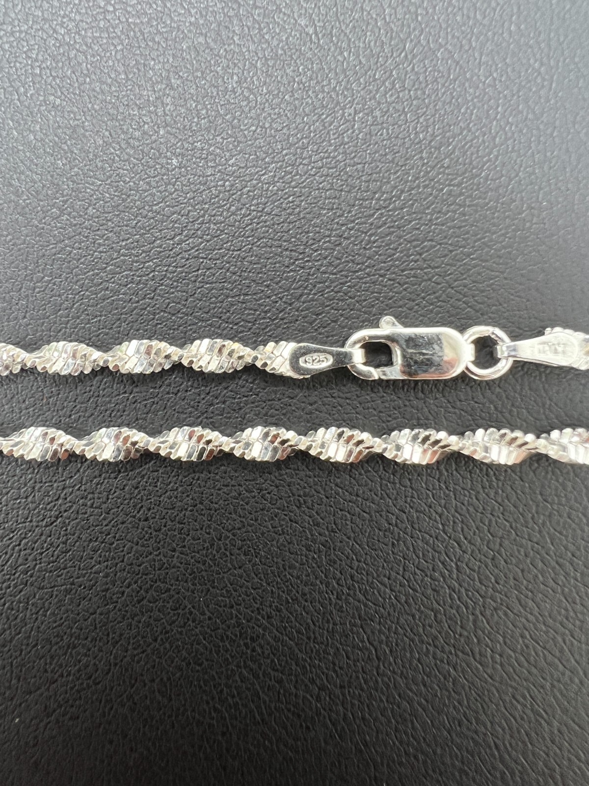 Real 925 Sterling Silver 2.5mm Loose Singapore Rope Chain Necklace Mens Ladies