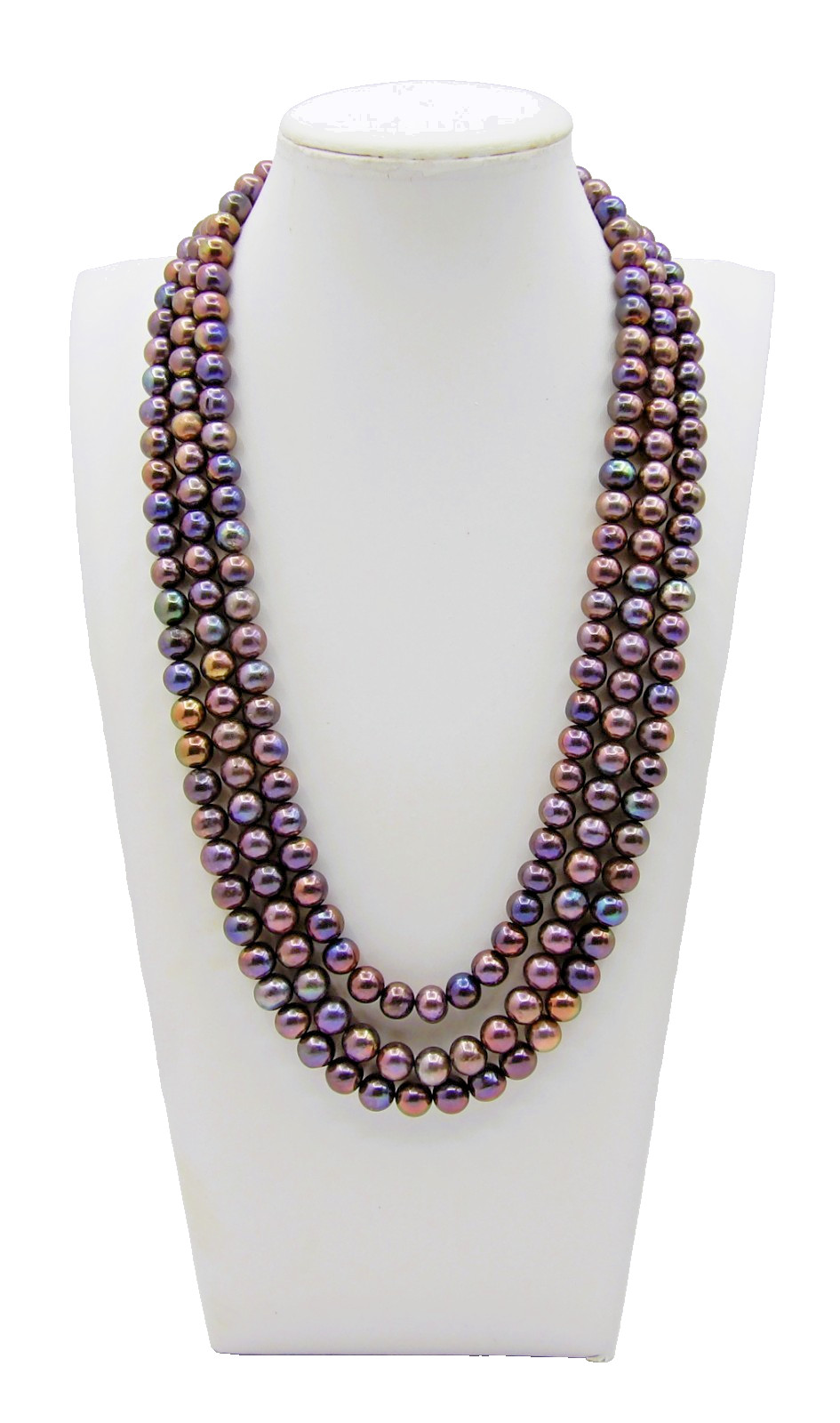 20 inches long Dark Potato Layered Genuine Freshwater Pearl Necklace NK971