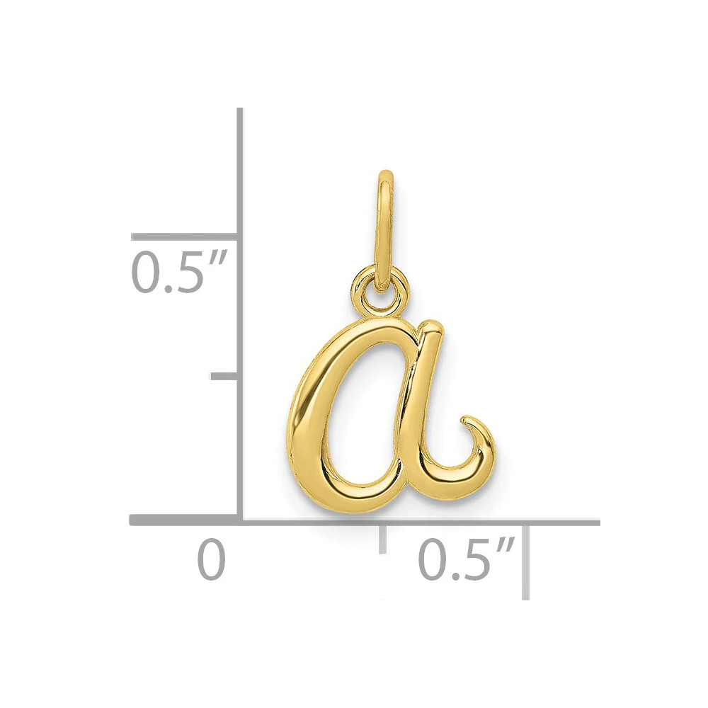 10K / 14K Yellow Gold Letter A Initial Charm