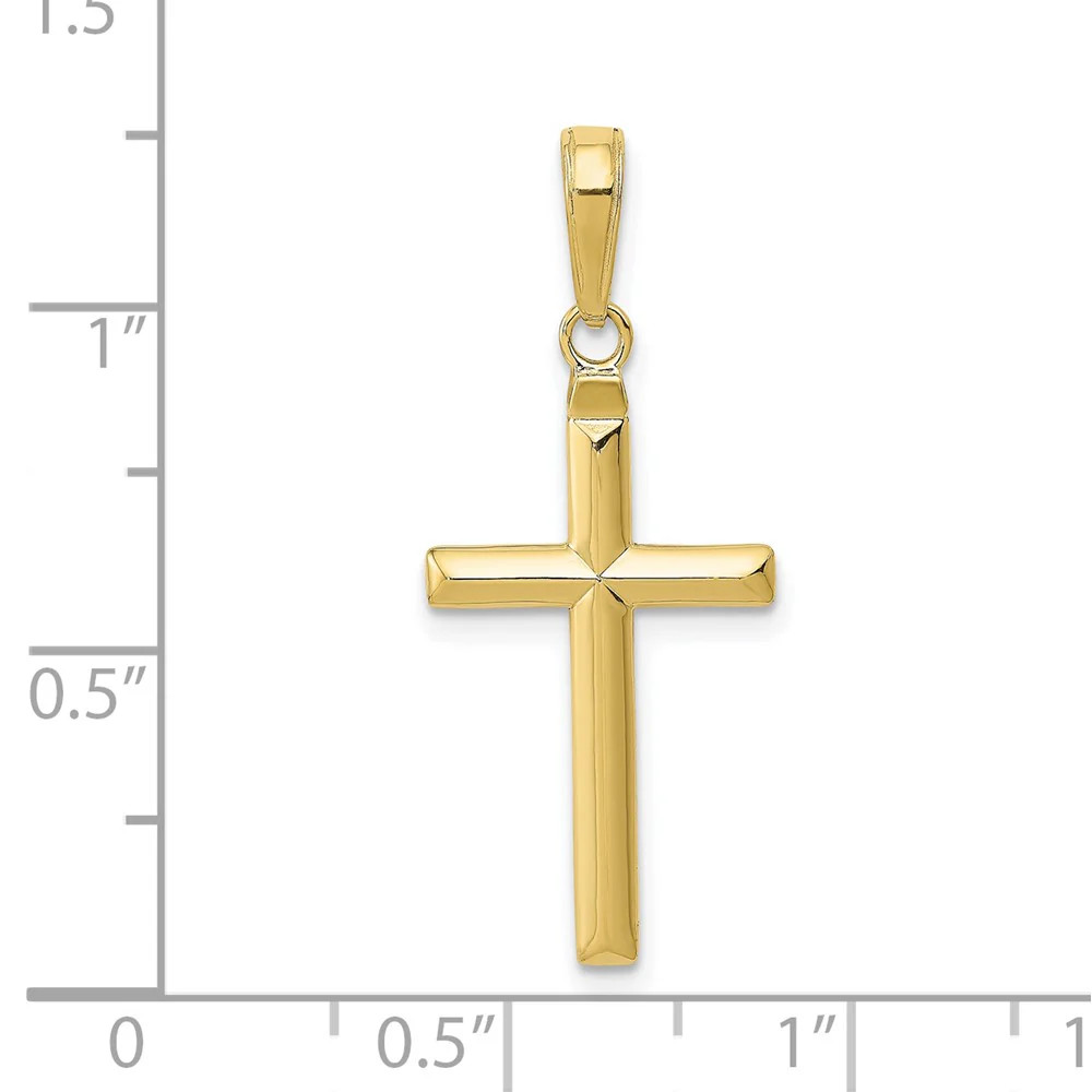 10K / 14K Yellow Gold Reversible Latin Cross Pendant