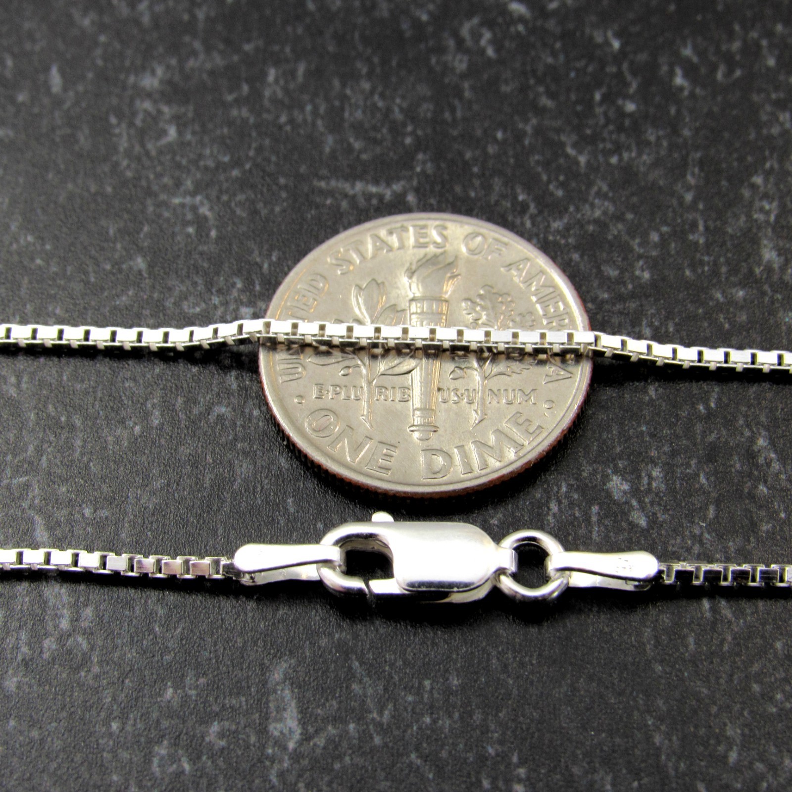 Solid 925 Sterling Silver Italian Square Box Chain Necklace / Bracelet Men Women