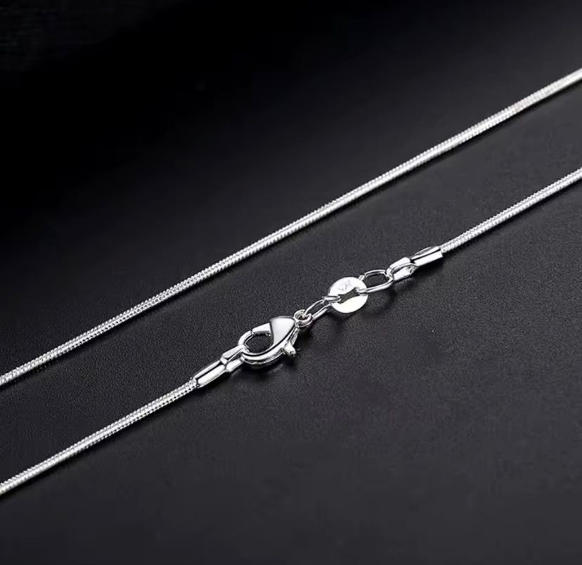 Chain Silver Necklace Rope Sterling Italian 16-30in Unisex Women Stainless Steel
