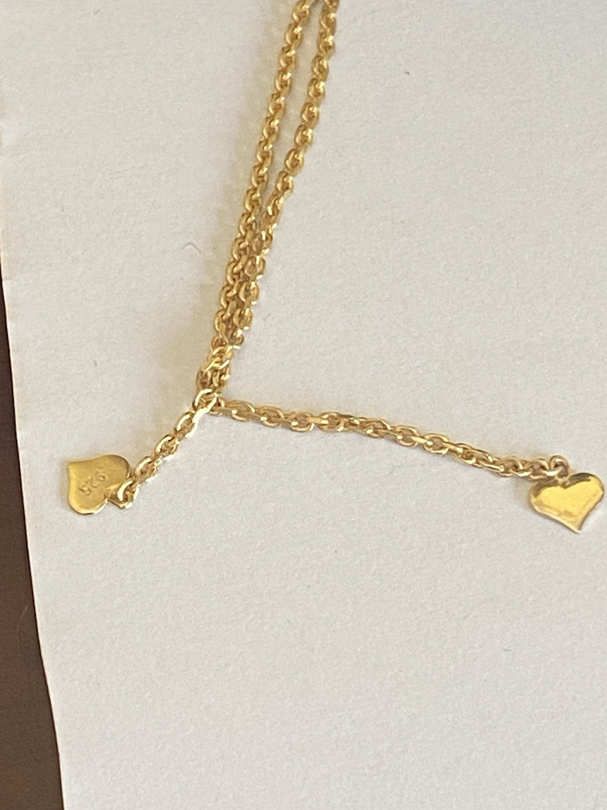 Yellow Gold Gilt Sterling Silver Pull Through Adjust Pendant Necklace-70cm Long