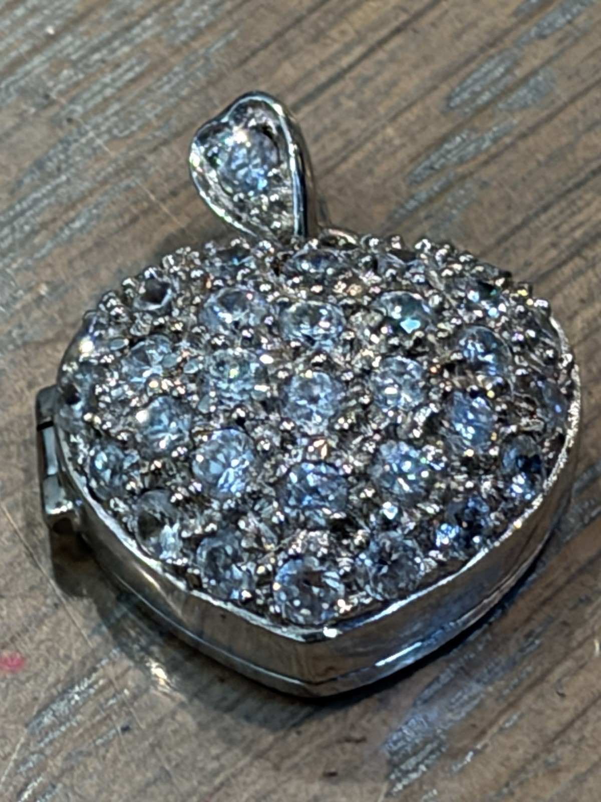 Heart Locket – Sterling Silver Pave CZ Pendant