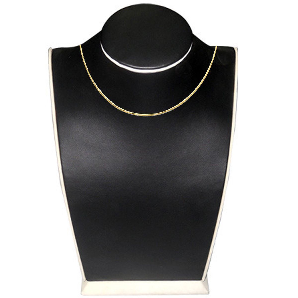 Real 14k Yellow Gold 1MM Sparkle Omega Necklace Chain 17″ Inch For Women Ladies