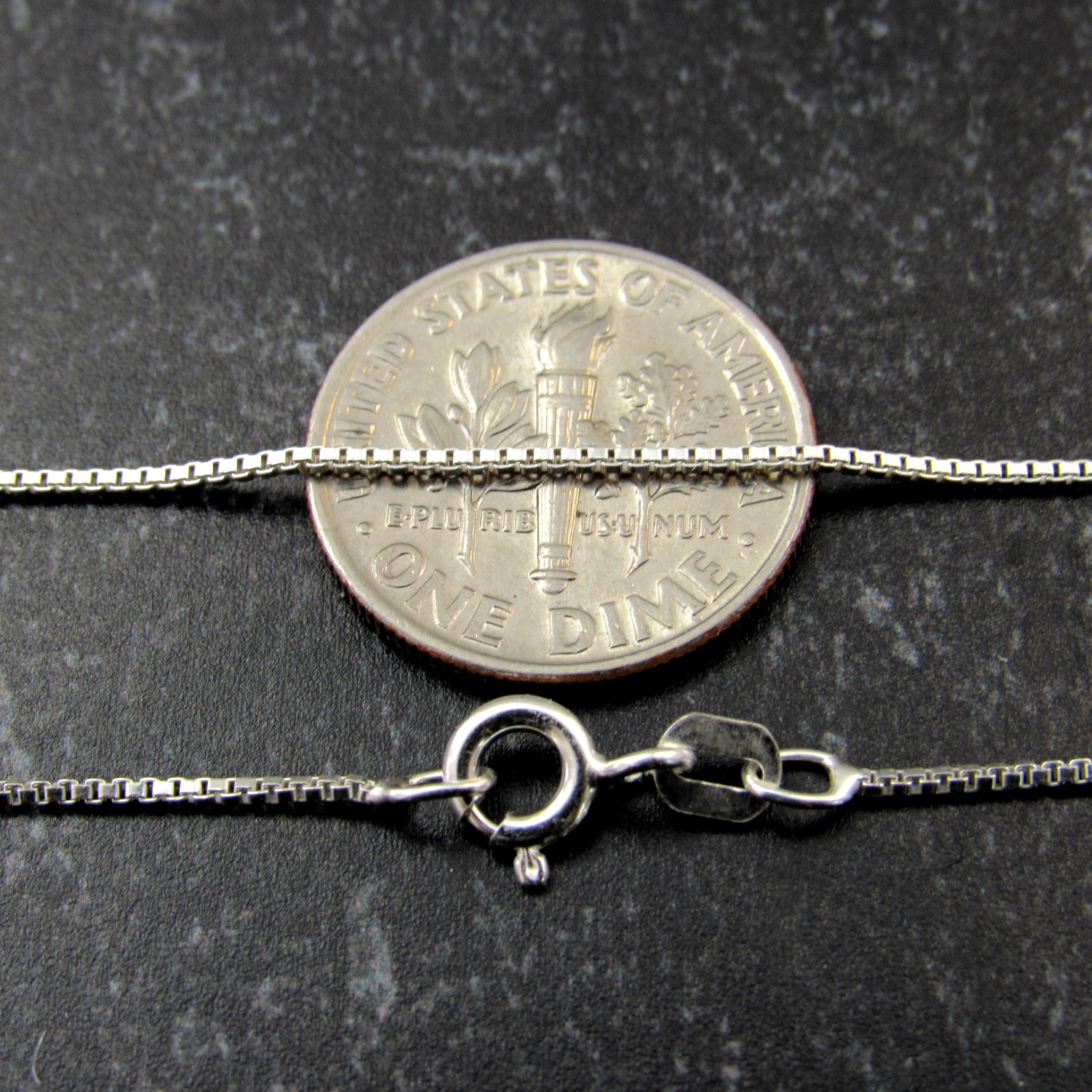 Solid 925 Sterling Silver Italian Square Box Chain Necklace / Bracelet Men Women