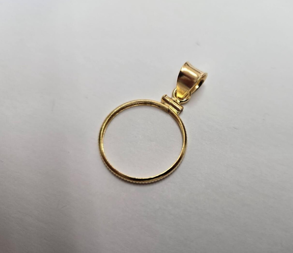 Sterling Silver & Gold Filled Dime Bezel 18 mm Screw Top Coin Edge 10 Cent Coin