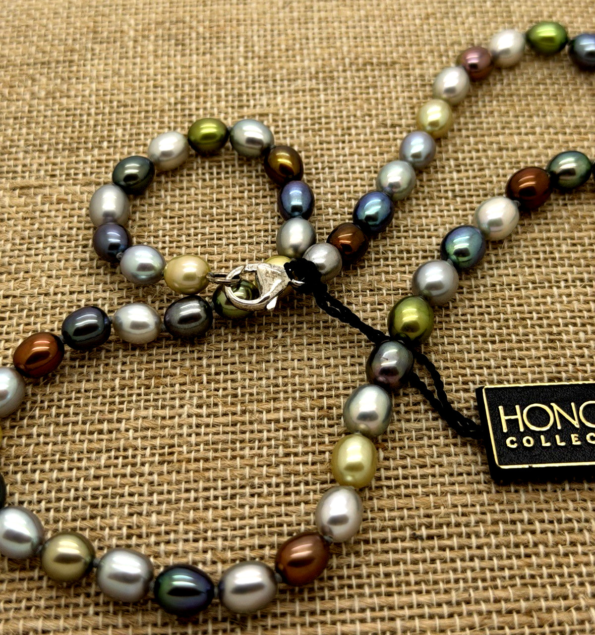 Honora STERLING SILVER MULTI COLOR METALLIC LOOK PEARL 7MM 20″ NECKLACE NWT