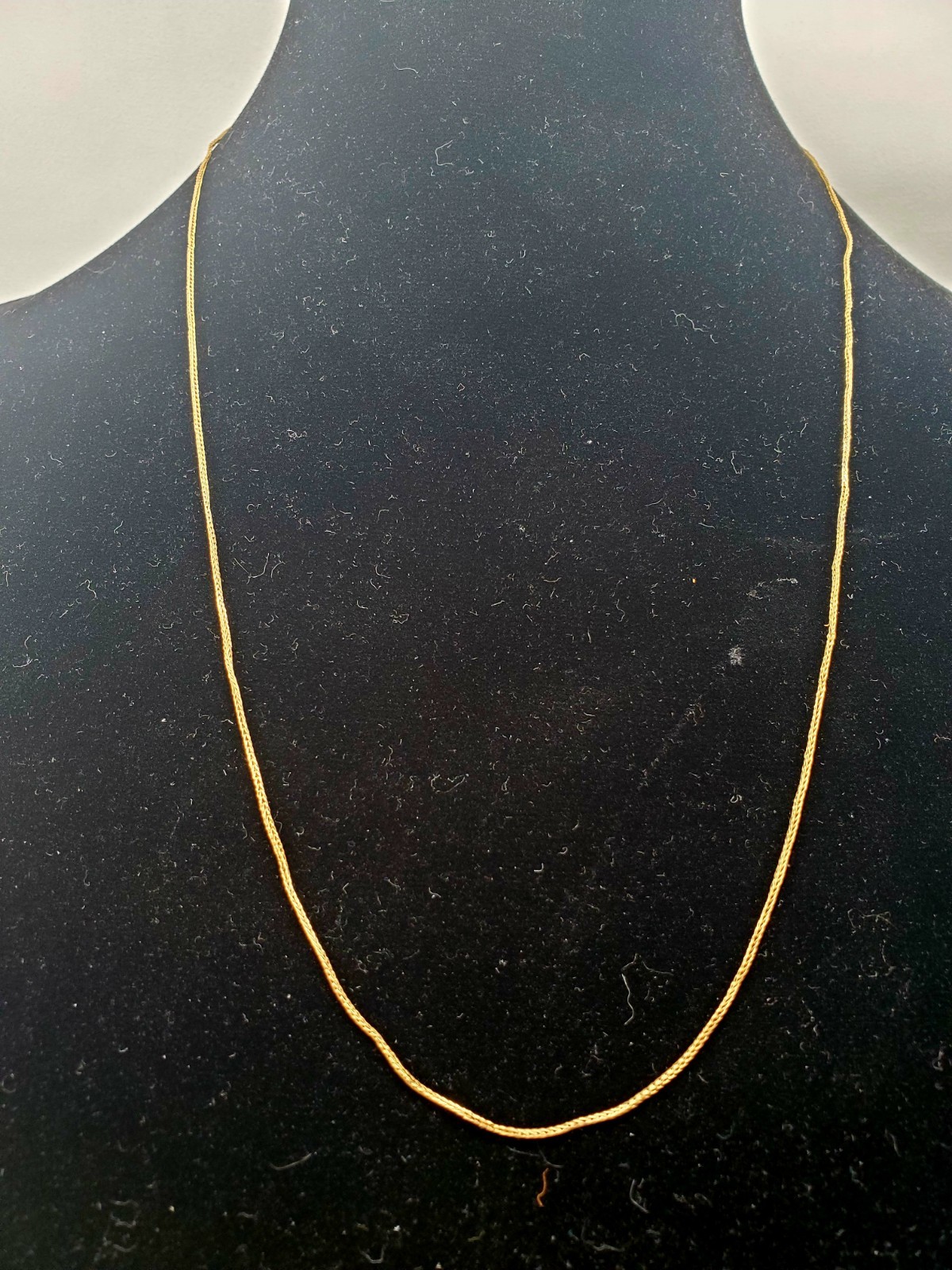 750 18K SOLID YELLOW GOLD .8mm Wheat Spiga Espiga Chain Necklace 23.5″ 2.1g