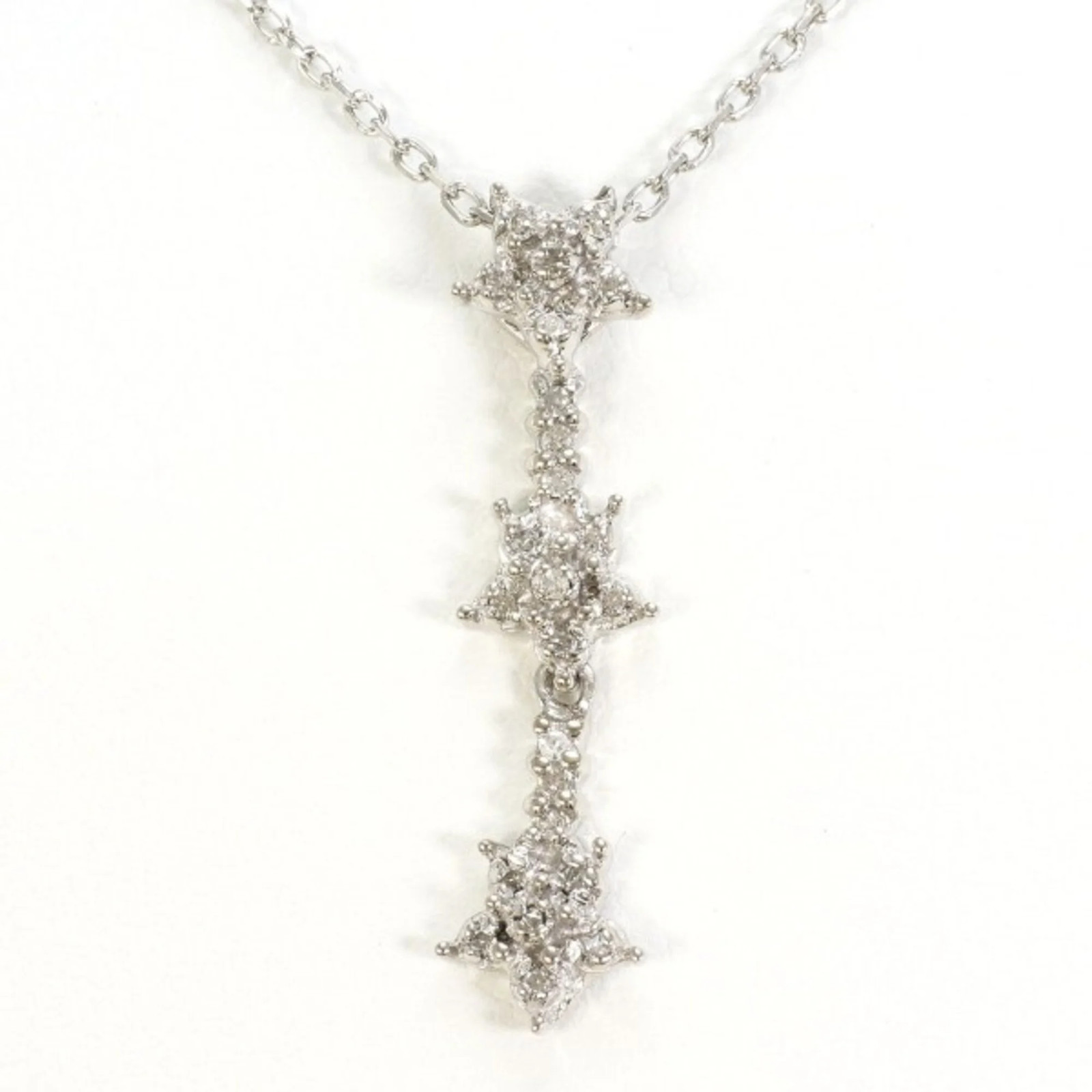 10K WG PT850 Necklace with Diamonds, Total Weight Approx. 3.1g, 41… GZl1i6dm